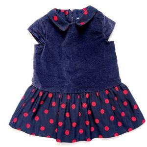 GAP Navy Dress with Red Polka Dots